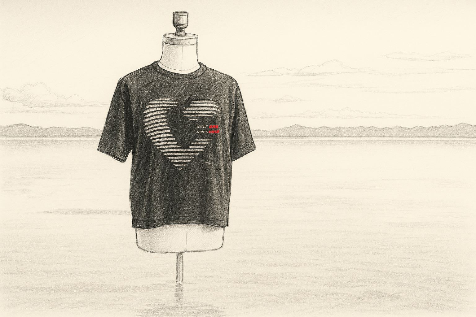 OPEN HEART Tee - Front View